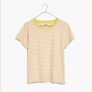 NWT Madewell Northside Vintage Ringer Tee in Tierney Stripe